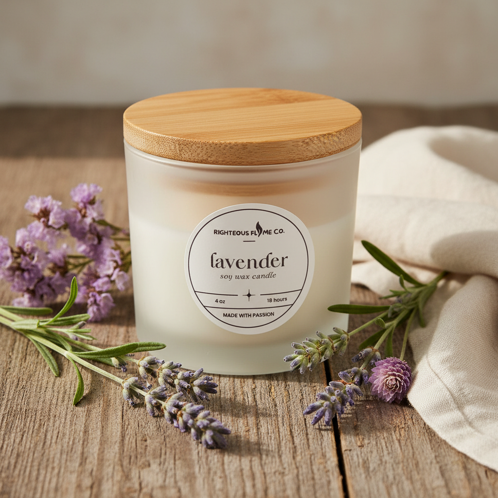 Lavender Candle Lifestyle